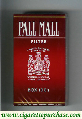 Pall Mall Famous American Cigarettes Filter 100s cigarettes hard box